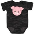 thumbnail image 3 of Inktastic Cute Pig, Little Pig, Pig Head, Pink Pig Boys or Girls Baby Bodysuit, 3 of 5