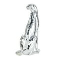thumbnail image 6 of 13" x 23" Silver Polystone Leopard Sculpture, by DecMode, 6 of 7