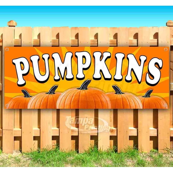 Pumpkins 13 oz Vinyl Banner With Metal Grommets