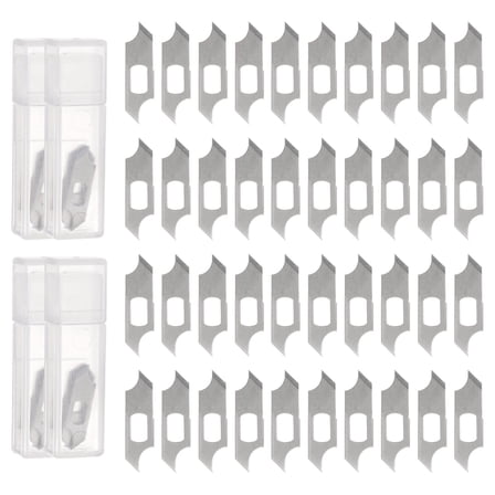 Uxcell Exacto Knife Blades Compass Hobby Knife Blades Precision Exacto Blades Hobby Knife Blade Refills 40 Pack