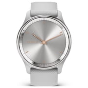 Garmin Vívomove® Trend Silver Stainless Steel Bezel with Mist Gray Case and Silicone Band