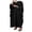 Black, variant on Huonawei Women’s Apparel Ethnic Tribal Maxi Dress Abaya Robe Color Summer 2024 in , Dark