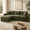 Green L112, variant on 96" Green Corduroy L-Shaped Sectional Sofa in a Box, 4-Seat Compressed Modular Couch with Reversible Chaise, Deep Seat, Throw Pillows, No Assembly for Living Room Apartment