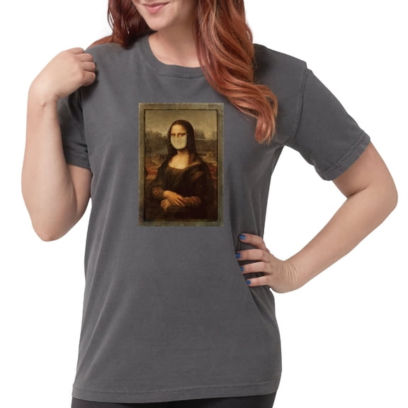 CafePress - Pandemic Mona Lisa T Shirt - Womens Comfort Colors® Shirt