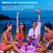Jierben Bluetooth Speaker Waterproof, Bluetooth 5.3 Shower Speaker, 16W 5H Playtime, AUX-in/TF Card, Colorful RGB Lighting, Waterproof Speaker