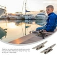 thumbnail image 3 of HLONK 2 Pcs Claw Bolt Rope Cleat Rope Fixing Hook Cleat Marine Mooring Accessories Marine Dock Cleat, 3 of 6