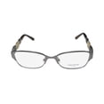 thumbnail image 3 of NEW VERA WANG LUXE ODILE WOMENS/LADIES DESIGNER FULL-RIM GUNMETAL FRAME DEMO LENSES 49-15-130 EYEGLASSES/SPECTACLES, 3 of 9