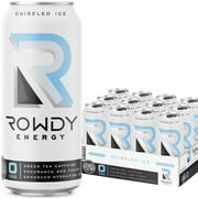 Rowdy Energy, Sugar Free Energy Drink, Chiseled Ice, 16 fl oz, 12 Pack