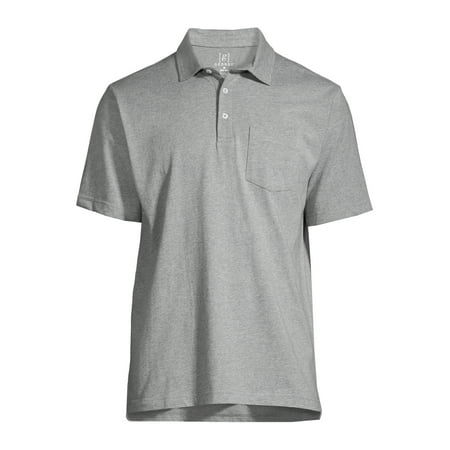 GEORGE - George Men's and Big Men's Solid Jersey Pocket Polo Shirt, Up ...