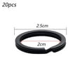 thumbnail image 2 of Stainless Steel Key Rings - 20 Pcs Round Split Key Rings for Keychains - Metal Keychain Rings - Black, 2 of 5