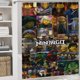 thumbnail image 5 of Juego de 4 cortinas de ducha Ninjago con alfombrillas antideslizantes, tapa de inodoro y alfombrilla de baño, cortina de ducha impermeable con decoración de dibujos animados para baño con 12 ganchos,, 5 of 8