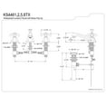 thumbnail image 3 of Kingston Brass KS4468TX 8 in. Widespread Bathroom Faucet, Brushed Nickel, 3 of 3