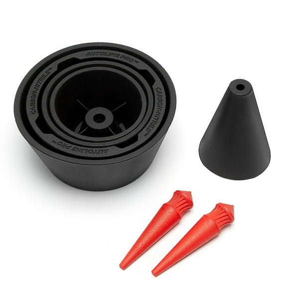 AutoLine Pro Cone and Plugs 2-in-1 Adapters | for Automotive Smoke Machine Leak Testing | Cone & Cap Plugs Function | CarbonNitrile™ | This Product is Patented.