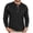 AB243 Black, variant on Tisuna Men Long Sleeve T-Shirts Regular Fit Henley Neck Tops Men Solid Tee Shirts For Sport Workout Size L