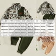 thumbnail image 3 of CAICJ98 Toddler Baby Boy Hunting Outfit Duck Half Zip Stand Collar Long Sleeve Sweatshirt Pants Set 2 Fall Camouflage Clothes (Green,12-18 Months), 3 of 5
