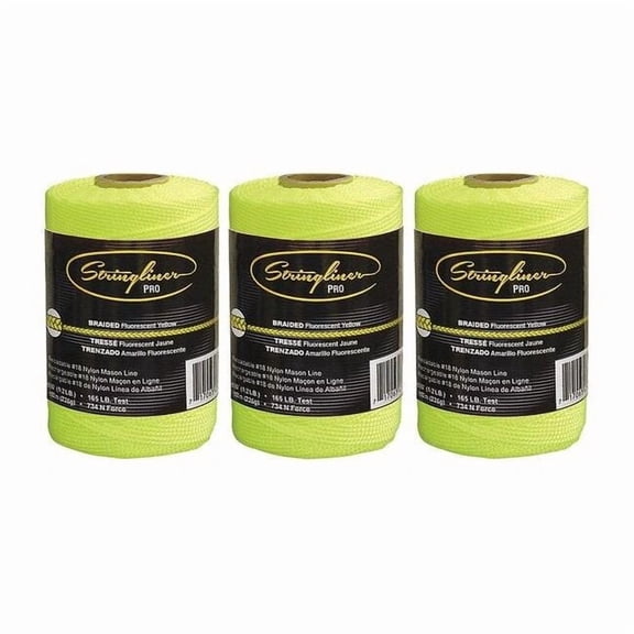 Stringliner Masons Line,Braided,500 ft. L,PK3 35465