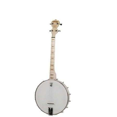 Banjo Strings Tenor Deering Goodtime 4 String 19 fret Openback Tenor Banjo with Sealed Geared Tuners and Steel Coordinator Rod for Adjustments ()
