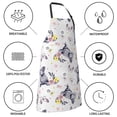 thumbnail image 5 of Naloa Rabbit And Butterfly Apron Kitchen Aprons with Pockets for Women Men Chef, 5 of 8