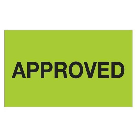 Tape Logic Label,Approved,3x5" DL1154