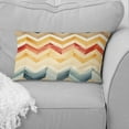 thumbnail image 2 of Designart "Ivory Boho Retro" Chevron Printed Throw Pillow, 2 of 5