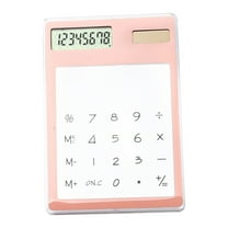 CASAFUN Transparent 8 Digit Desktop Calculator with Large LCD Display and Solar Power,back to School Supplies for Kids,Mini Basic Calculator Standard Function for Home,Office,School