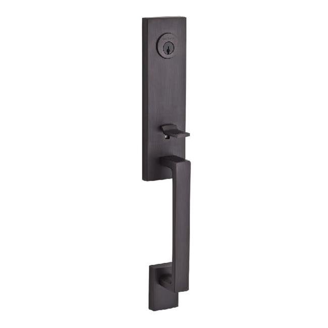 Baldwin Reserve Privacy Square Lever – Aged Bronze Finish, Solid Forged Brass, Contemporary Square Rose