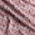 thumbnail image 1 of Soimoi Llama Alpaca Print,Cotton Poplin, Sewing Fabric Sold by The Yard 42 Inch Wide,Sewing Craft Quilting/Quilt Making Fabric, Brown & Pink, 1 of 5