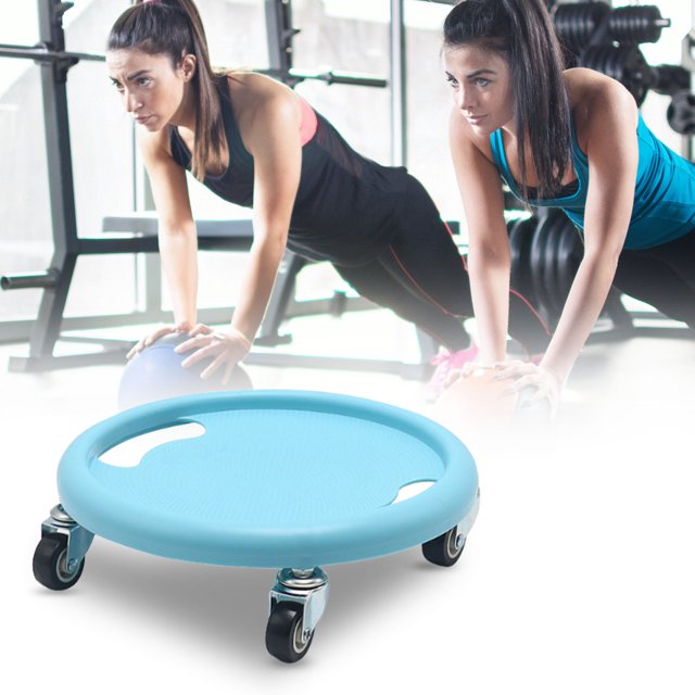 Eky Ab Roller Wheel,Multifunctional Abdominal Wheel Board,360°Rotating,For Full Body Fat Burning Tummy Weight Control Gym or at Home Workout Equipment,Sliding Abdominal Plate,No Mat,C,Blue
