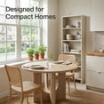 thumbnail image 4 of GOMYHOME 47" Round Dining Table for 4, MDF Wood Farmhouse Kitchen Table, Light Oak, 4 of 7