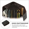 thumbnail image 3 of unbranded 1Ud Organizador Portátil De Tarjetas En Cuero PU Negro Resistente Para Transporte Y Uso Diario, 3 of 5
