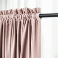 thumbnail image 4 of Voguele Blackout Curtain Energy Efficient Drapes Thermal Insulated Privacy UV Protection Window Panel Velvet Rod Pocket Light Pink W:59"x H:71"/ 150cm*180cm, 4 of 8