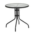 thumbnail image 2 of Bowery Hill 2 Piece Rattan/Glass Round Patio Dining Set in Black, 2 of 11