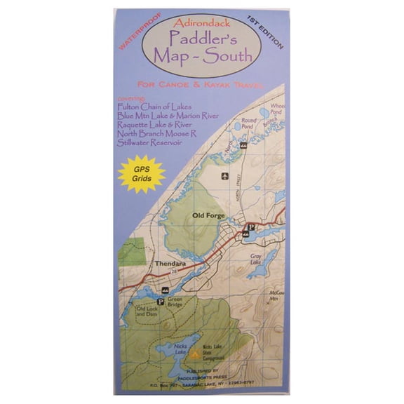Paddlesports Press Mid-Atlantic: ADK Paddlers Map - South