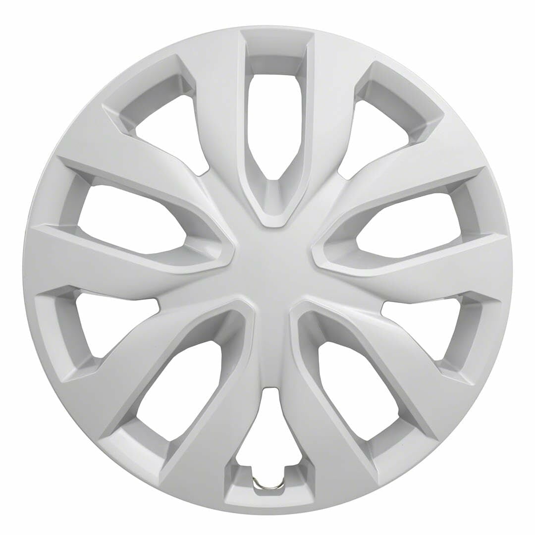 Fuel Rider Set of 4 17 inch Silver Snap-On Hubcaps With 10 Spoke Compatible With 2014-2020 Nissan Rogue S Standard Steel Wheel Covers