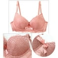 thumbnail image 4 of Women's Push up Bra and Panty Set Lace Underwire Bralettes and Briefs Suit Ladies Soft Bralette 85C, 4 of 8