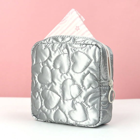 Momihoom Sanitary Napkin Storage Bag Soft PU Leather Sanitary Pad Bags for Period Teen Period Pads Pouch for Panty Liners, Tampons, Menstrual Cup
