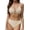 Apricot, variant on Women's Bathing Suit Ribbed Two Piece Swimsuit High Waisted V Neck Contrast Mesh Bikini Sets