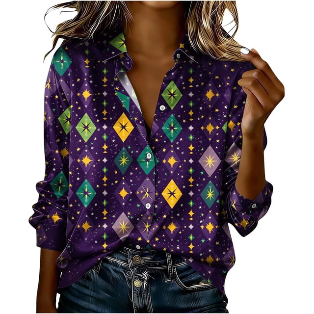 Chandails à Manches Longues pour Femmes sous Blouses Médicales Non Applicables Ici, Chandail d'Eau à Manches Longues pour Femmes Non Inclus, Haut à Imprimé Carnaval