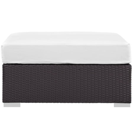 Modway Convene Outdoor Patio Large Square Ottoman, Multiple Colors