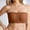 Brown, variant on Under $ 3 Plus Size Strapless Bralette For Women Front Hook Closure Wireless No Underwire Padded Push Up Anti Slip Tube Top Bra Comfort Seamless Everyday Bustier Beige,S
