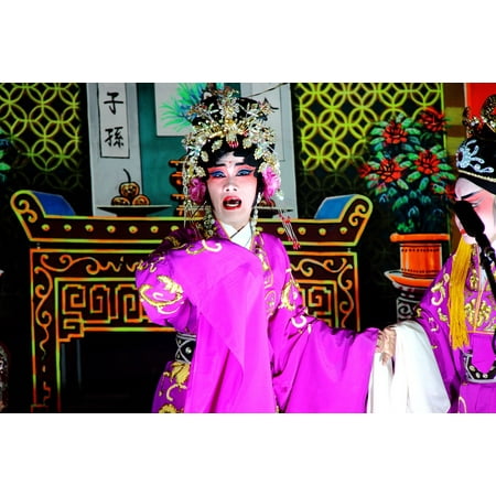 Canvas Print Chinese Costume Play Actor Opera People Asian Stretched Canvas 10 x