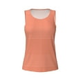 thumbnail image 4 of Haiem Orange Gingham Workout Tank Tops for Women, Athletic Sports Slim-Fit Tank Tops, Compression Sleeveless Dry Fit Shirts,Athletic Shirt-X-Large, 4 of 9