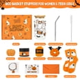 thumbnail image 2 of Boo Basket Stuffers for Women, 8 Pcs Halloween Gifts for Women Adults Teens Girls with Cup, Bracelet, Socks, Bath Ball and Candle, Pumpkin Halloween Personal Care Orange, 2 of 8