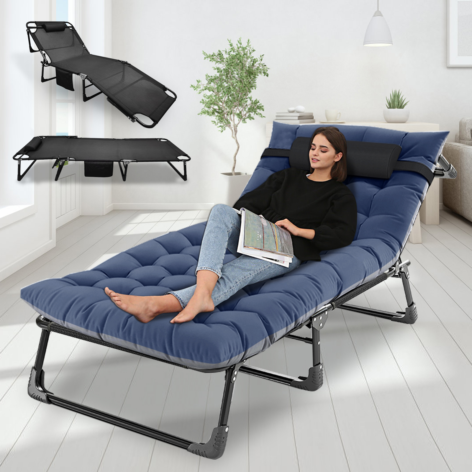 Slsy XXL Foldable Camping Cot, Portable Bed for Adults & Kids