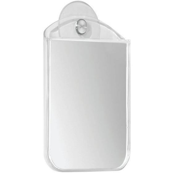 Interdesign Una Bathroom Shower Suction Fog Away Shaving Mirror Clear