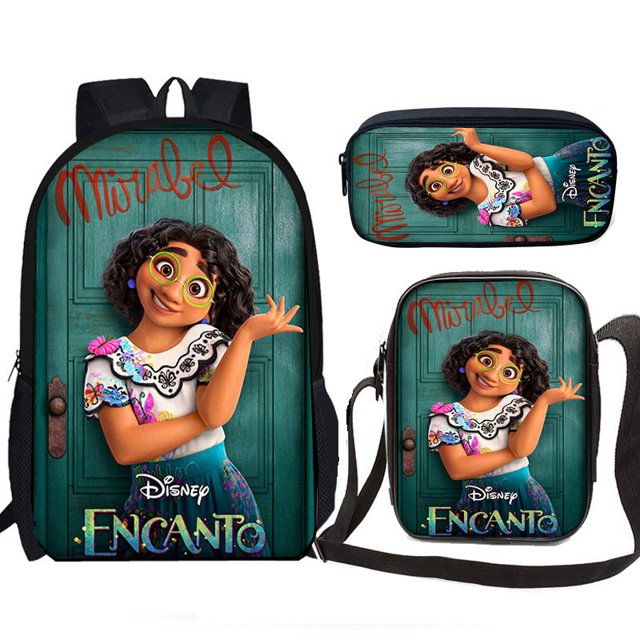 Magic Full House Encanto Student Schoolbag, Boys And Girls Backpack Three-piece Set-Vinsniv