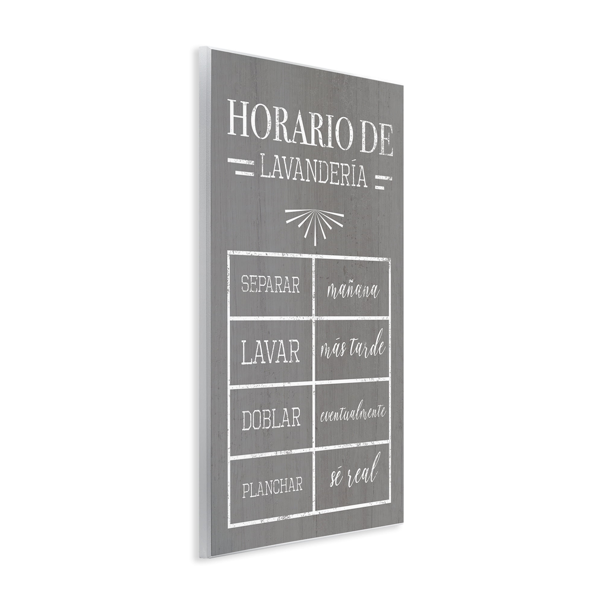 Stupell Industries Horario de Lavandería Bath & Laundry Painting Unframed Art Print Wall Art, 10 x 15