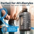 thumbnail image 5 of 1 Gallon Water with Time Marker - Straw & Chug Lid - BPA Free Gym Water with Straw - Big Gallon Jug (Galaxy, 128 oz - 2 Lids), 5 of 9