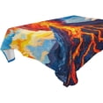 thumbnail image 4 of YAZAOO Square Tablecloth Oil Painting Of Volcano Pattern Tableclothes, 4 of 9