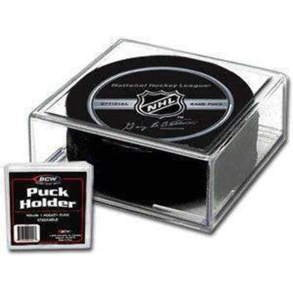 Hockey puck plastic display case holder (BCW)
